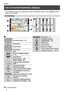 Page 50Others
SQT0946 (ENG)50
   
List of monitor/viewfinder displays
 
          1  
Recording mode (→21)
 
  Custom Set
           [Photo Style]
 
      Flash Mode
 
   Flash
 
  60p 
[Rec Format]/[Rec Quality] 
(→37)
 
  [Snap Movie]
 
  [Aspect Ratio] (→29)/
  [Picture Size] (→30)
 
   Image size (Panorama Shot 
Mode)
 
  Picture effect (Filter) 
adjustment display
  EXPS  Types of picture effects (Filter)
 
  Card (displayed only during 
recording)
  XXhXXmXXs 
Elapsed recording time1 (→36)...