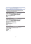 Page 149- 149 -
Advanced (Recording pictures)
Using the [MOTION PICTURE] Mode menu
•The [REC] Mode menus below will also be displayed in Creative Motion Picture Mode.–[SENSITIVITY]/[ISO LIMIT SET]/[WHITE BALANCE]/[AF MODE]/ [AF/AE LOCK]/
[METERING MODE]/[I.EXPOSURE]/[DIGITAL ZOOM]/[COLOR EFFECT]/[PICT. ADJ.]/
[STABILIZER]/[AF ASSIST LAMP]/[CONVERSION]
For details on [MOTION PICTURE] Mode menu settings, refer to P27.
This sets up the data format of motion pictures.
Applicable modes:
 
[ [AVCHD Lite]]/[ [MOTION...