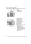 Page 10Preparation
10
Names of the Components
1 Lens part
2 Flash (P41)
3 Microphone (P59, 71)
4 Self-timer Indicator (P44) 
AF Assist Lamp (P75)
5 Diopter Adjustment Dial (P29) 
6 Viewfinder (P28, 102)
7 [EVF/LCD] Button (P28)
8 Flash Open Button (P41)
9 [DISPLAY] Button (P28)
10 [EXPOSURE] Button (P53, 54, 55)
11 Power Indicator (P32)
12 Camera Switch (P12)
13 LCD Monitor (P28, 102)
14 [MENU] Button (P24)
15 Delete (P51)/[FOCUS] (P64, 74) Button
16 Cursor buttons
2/Self-timer Button (P44)
4/[REVIEW] Button...
