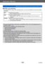 Page 106Application (Record)
Taking pictures by locking the focus and/or exposure  [AF/AE LOCK]VQT5B76
- 106 -
 ■AF/AE Lock switching
By using [AF/AE Lock] in the recording menu, you can set whether to lock focus and/or 
exposure.
[AF]Only the focus is locked. • [AFL] is displayed when the subject comes into focus.
[AE] Only the exposure is locked.
 • [AEL], aperture value, and shutter speed are displayed when the exposure is 
adjusted.
[AF/AE] Both focus and exposure are locked.
 • [AFL], [AEL], aperture value...