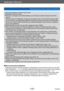 Page 123Application (Record)
Recording panorama pictures  [Panorama Shot] ModeVQT5B76
- 123 -
 ●The zoom position is fixed to the W end. ●[Stabilizer] does not work. ●The focus, exposure and White Balance are all fixed to optimal values for the first 
picture. 
If the focusing or brightness of pictures recorded as part of a Panorama picture after 
the first picture are significantly different from those of the first picture, the Panorama 
picture as a whole (when all pictures are stitched together) may not have...