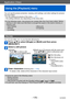 Page 170Application (View)
Using the [Playback] menu
VQT5B76- 170 -
You can specify picture protection, resizing, print settings, and other settings for pictures 
you have taken.
 • For the setting procedures of the menu. (→

57)
 • The setting methods vary depending on the menu item.
 ●In the following cases, new pictures are created after they have been edited. Before 
starting to edit, make sure that there is enough free space in the built-in memory or 
memory card.
 • [T

ext Stamp]
 • [Resize] • [Leveling]...