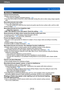 Page 213Others
Q&A  TroubleshootingVQT5B76
- 213 -
Recording
Cannot record pictures. ●Built-in memory/card is full. →  Free space by deleting unwanted pic tures (→55).
 ●You may not be able to record for a short while after turning this unit on when using a large capacity 
card.
Recorded pictures look white. ●Lens is dirty (fingerprints, etc.). →  Turn the camera off, retract the lens barrel and gently wipe the lens surface with a soft dry cloth.
 ●Lens is foggy (→7).
Recorded pictures are too bright/too dark. →...