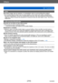 Page 215Others
Q&A  TroubleshootingVQT5B76
- 215 -
Lens
Recorded image may be warped, or nonexistent color is surrounding the subject. ●It is possible that the subject may be warped slightly, or the borders get colored, depending on 
the zoom magnification, due to the characteristics of the lens.  Also, the peripherals of the image 
might look warped because the perspective is enhanced when the wide angle is used.  This is not a 
malfunction.
LCD monitor/Viewfinder
Pictures do not show on the LCD monitor. ●The...