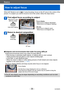 Page 35Basics
How to adjust focus
VQT5B76- 35 -
When [AF Mode] is set to [  ] (1-area-focusing), focus on the AF area in the center of the 
picture. If a subject you want to record is not in the center, follow the steps below.
First adjust focus according to subject
Align the AF area 
with the subject
Hold down halfway
Focus display
( When focus is aligned: illuminated 
When focus is not aligned: flashing)
AF area
(
 
When focus is aligned: green 
When focus is not aligned: red)
Return to desired composition...