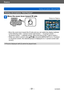 Page 51Basics
Viewing your pictures  ([Normal Play])VQT5B76
- 51 -
Viewing a list of pictures “Multi Playback”
Move the zoom lever toward W side
Picture no./Total no.
 • Move the zoom lever toward the W side and you can switch the display methods in the following order: 1-picture screen (full-screen) → 12-picture screen → 
30-picture screen → Calendar screen. (Move the lever to the 
T side to return.)
 • When you select a picture using     and press [MENU/SET] on a 12-picture 
or 30-picture screen, the selected...