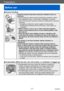 Page 7Preparations
Before use
VQT5B76- 7 -
 ■Camera handling
Keep the camera away from excessive vibration, force, or 
pressure.
 ●Avoid using the camera under the following conditions, which 
may damage the lens, LCD monitor, viewfinder, or camera 
body. This may also cause the camera to malfunction or prevent 
recording.
 • Dropping or hitting the camera against a hard surface • Pushing with excessive force on the lens, LCD monitor
, or 
viewfinder
 ●When camera is not in use or when using the playback...