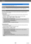 Page 68Basics
Using the [Setup] menuVQT5B76
- 68 -
 • For the setting procedures of the menu.  (→ 57)
[MF Assist]
Set whether to enlarge the focus point when Manual Focus is used to adjust focus.  (→104)
[Economy]
Turn off the camera or make the LCD monitor go dark while not using the camera to 
minimize battery consumption.
 ●[Sleep Mode]
The camera is automatically turned off if the camera has not been used for the time 
selected on the setting.
 • T

o restore →   
Press the shutter button halfway
 , or turn...