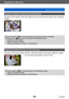 Page 98Application (Record)
Taking pictures with Auto FocusVQT5B76
- 98 -
Subject not centered in picture (23-area-focusing)
Focuses on the subject in the wide range area (up to 23-area-focusing) on the recording 
screen.
 ●Focus is fixed to [  ] (1-area-focusin g) during motion picture recording. ●Cannot set to [  ] (23-area-focusing) in the following cases. • [Creative V
ideo Mode]
 • [Starry Sky] Scene Mode • [Miniature Ef

fect] in [Creative Control] Mode
Determined position for focus (1-area-focusing)...