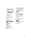 Page 121Others
121VQT1B25
CIn playback
1 Playback mode (P36)
2 Number of DPOF prints (P102)
3 Protected picture (P104)
4 Picture with audio/Motion pictures 
(P94)
5 Picture size (P80)
6 Quality (P80)
In Motion picture mode (P94)
//// /
In Simple mode (P30)
:ENLARGE
:4qk6q/10k15cm
:E-MAIL
7 Battery indication (P26)
8 Folder/File number (P111)
Built-in memory (P18)
: Card (P18)
9 Picture number/Total pictures
10 Cable disconnection warning icon (P116)
 This is displayed when printing using a 
printer supporting...