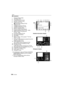 Page 164VQT2S62164
Others
∫In playback
1 Playback Mode (P49)
2 Film Mode (P81)
3 Protected picture (P144)
4 Number of prints (P143)
5 Picture size (P114) : Recording Quality (P102)
6 Quality (P115)
7 Intelligent Exposure (P119)
8 Intelligent Resolution (P118)
9 Battery indication (P22)
10 Picture number/Total pictures
11 Elapsed playback time (P130):
12 Motion picture recording time  (P130):
13 Favorites settings (P134)
14 Recording information
15 Age (P94)
16 Name
¢ 6 (P94, 107)/Location¢6 (P110)/
Title¢ 6...