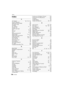 Page 196OthersVQT2S62
196
Others
Index
A
AC Adaptor  .........................  152, 154, 161
Access Indication ................................... 25
Advanced Scene Mode  ......................... 88
AF Assist Lamp  ................................... 126
AF Mode  ................................................ 69
AF Tracking  ..................................... 41, 71
AF/AE Lock ............................................ 75
AF/AE Lock Hold  ................................. 125
AFC...