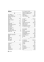 Page 216OthersVQT2S30
216
Others
Index
A
AC Adaptor  .........................  171, 173, 181
Access Indication ................................... 29
Advanced Scene Mode  ......................... 98
AF Assist Lamp  ................................... 138
AF Mode  ................................................ 78
AF Tracking  ..................................... 48, 81
AF/AE Lock ............................................ 85
AF/AE Lock Hold  ................................. 137
AFC...