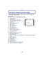 Page 185- 185 -
Others
LCD Monitor Display/Viewfinder Display
•The following images are examples of when the display screen is set to [ ] (LCD 
monitor style) in the LCD monitor.
∫In recording
Recording in Program AE Mode [ ] (Initial setting)
1 Recording Mode (P30)
2 Flash Mode  (P72)
3 REC MODE (when recording motion  pictures)  (P133)/Recording quality  (P134)
4 Picture size  (P125)
5 Quality  (P126)
6 Optical Image Stabilizer (P69) /
: Jitter alert (P70)
7:Burst  (P77)
: Auto Bracket  (P79)
:Self-timer...