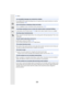 Page 359359
14. Others
•Press [MENU/SET], select the [Setup] menu icon [ ] and then select the [ ~] icon to set the 
desired language.  (P53)
•This is a highlight function showing the white saturated area.  (P72)
•In dark places, the AF Assist Lamp (P149) lights red to make it easier to focus on a subject.
•When using the Extended Optical Zoom, the zoom ing action will stop temporarily. This is not a 
malfunction.
•Is [AF Assist Lamp] set to [ON]?  (P149)•The AF Assist Lamp does not turn on in bright places....