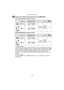 Page 112- 112 -
Advanced (Recording pictures)
Press 3/4 to select the item and then press [MENU/SET].
When [AVCHD(1080i)] is selected in step 2
When [AVCHD(720p)] is selected in step 2
¢1What is bit rate
This is the volume of data for definite period of time, and the quality becomes higher 
when the number gets bigger. This unit is using the “VBR” recording method. “VBR” 
is an abbreviation of “Variable Bit Rate”, and the bit rate (volume of data for definite 
period of time) is changed automatically depending...