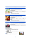 Page 122- 122 -
Recording
This effect blurs the overall image to produce a soft feel.
This effect transforms pin-points of light into a star effect.
This effect leaves one selected color to emphasize impressiveness.
[Soft Focus]
Items that can be set
Extent of defocus Weak defocusStrong defocus
Note
•Display of the recording screen will be  delayed more than usual and the 
screen will look as if frames are dropping.
[Star Filter]
Items that can be set
Length of shine Short Long
Note
•Display of the recording...