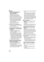 Page 96Others
96VQT0V86
∫Playback
1: The picture being played back is 
rotated and displayed in an 
unexpected direction.
The camera has a function that 
automatically rotates the display of 
pictures recorded holding the camera 
vertically. (If you take pictures when aiming 
the camera up or down, the camera may 
recognize that it is being held vertically.)
 You can display the pictures without 
being rotated when [ROTATE DISP.] 
(P72) is set to [OFF].
 You can rotate pictures with the 
[ROTATE] function....