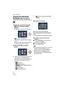 Page 70Advanced (Playback)
70VQT1F52
Advanced (Playback)
Displaying Multiple 
Screens (Multi Playback)
1Rotate the zoom lever towards 
[ ] [W] to display multiple 
screens.
(Screen when 9 screens are displayed)
 :1 screen>9 screens>
25 screens>Calendar screen display 
(P71)
 Rotate the zoom lever towards [ ] [T] 
to return to the previous screen.
2Press 3/4/2/1 to select a 
picture.
ANumber of the selected picture and the 
total number of recorded pictures
 Depending on the recorded picture and 
the setting,...