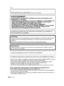 Page 132VQT1S88132
OthersOthers
Précautions à prendre (pour le Canada)
•Assurez-vous d’utiliser un adaptateur secteur de marque Panasonic (DMW-AC5PP; en option).•Assurez-vous d’utiliser une batterie de marque Panasonic (CGA-S005A).•Si vous utilisez d’autres batteries, nous ne pouvons pas garantir la qualité de ce produit.•N’utilisez pas d’autres câbles de connexion USB à l’exception de celui fourni.•N’utilisez pas d’autres câbles AV à l’exception de celui fourni.•Conservez la carte mémoire hors de portée des...