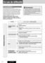 Page 52
CQ-C300U52

En cas de difficulté
ProblèmeCauses possibles  Solutions possibles
L'appareil n'est pas 
alimenté
Le cordon d’alimentation (batterie, alimentation électrique et mi\
se à la terre) est 
mal connecté.
 Vérifiez les connexions.
Le fusible à sauté.
  Éliminez la cause du problème et remplacez le fusible. Consultez votre 
revendeur. 
Le son n'est pas émis.
Le mode de coupure du son (MUTE) est activé.
   Désactivez le mode MUTE.
Les connexions des lignes du haut-parleur ne sont pas...