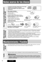 Page 84
CQ-C300U84

Notas acerca de los discos
Si	utiliza	CD	comerciales,	deberán	tener	una	de	estas	
etiquetas	que	se	muestran	a	la	derecha. 	
Algunos	CD	protegidos	contra	copia	no	pueden	
reproducirse.
Cómo sostener los discos
•  No toque la parte inferior del disco.
•  No raye en el disco.
•  No intente doblar el disco.
•  Cuando no lo utilice, guarde el disco en su caja.
No deje los discos en los lugares siguientes:
• Bajo la luz directa del sol
•  Cerca de la calefacción del automóvil
•  Lugares...