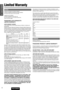 Page 66
5
E
N
G
L
I
S
H
CQ-C3304U
Limited Warranty
U.S.A.
PANASONIC CONSUMER ELECTRONICS COMPANY, 
DIVISION OF PANASONIC CORPORATION OF NORTH AMERICA 
One Panasonic Way, Secaucus, New Jersey 07094
PANASONIC SALES COMPANY, 
DIVISION OF PANASONIC PUERTO RICO, INC.
Ave. 65 de infanteria, Km. 9.5, San Gabriel Industrial Park
Carolina, Puerto Rico 00985
PANASONIC AUTO PRODUCTS 
LIMITED WARRANTY
LIMITED WARRANTY COVERAGEIf your product does not work properly because of defects in materials and
workmanship.
Panasonic...