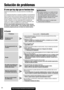 Page 8484
23
E
S
P
A
Ñ
O
L
CQ-C3433U/C3403U/C3333U/C3303U
Solución de problemas
Si cree que hay algo que no funciona bien
Efectúe las comprobaciones y los pasos descritos en las tablas sigu-
ientes.
Si las sugerencias descritas no resuelven el problema, le recomendamos
llevar la unidad al centro de servicio técnico Panasonic autorizado que le
quede más cerca. El servicio técnico del producto sólo deberá realizarlo
personal cualificado. Solicite la revisión y la reparación a técnicos profe-
sionales. Panasonic...