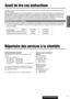 Page 414
F
R
A
N
Ç
A
I
S
CQ-C5403U/C5303U
2,5 V/200 Ω 4 V/60 ΩImpédance/tension de sortie du haut-parleur des extrêmes-graves
2,5 V/200 Ω 4 V/60 ΩImpédance/tension de sortie de pré-ampli
CQ-C5303U CQ-C5403UModèles Caractéristiques
41
Avant de lire ces instructions
Panasonic est heureux de vous accueillir au sein de sa grande famille en constante progression des possesseurs de pro-
duits électroniques.
Nous nous efforçons sans cesse de vous faire bénéficier des avantages de l’ingénierie électronique et mécanique...