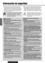 Page 7474
1
E
S
P
A
Ñ
O
L
CQ-C5403U/C5303U
Información de seguridad
Advertencia
Cuando utilice esta unidad observe las adver-
tencias siguientes.
❑El conductor no deberá mirar la pantalla ni operar el sis-
tema mientras esté conduciendo.
Si el conductor mira la pantalla u opera el sistema puede distraerse al
no mirar hacia delante del vehículo, lo que puede ser causa de acci-
dentes. Pare siempre el vehículo en un lugar que sea seguro y
emplee el freno de estacionamiento antes de mirar la pantalla o de
operar...