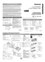 Page 43CQ-C7205U/C7105U Installation Instructions YFM294C091CA(1)
4
(CQ-C7205U)
AAC WMA MP3 CD Player/Receiver
Récepteur/lecteur CD avec lecture AAC/WMA/MP3
Reproductor de CD, AAC, WMA y MP3/receptor
Model: CQ-C7205U/C7105U
ew
TEXT
ew
How to install the unit/Mode de montage de l’appareil/Instalación de la unidad
Supplied Hardware/Matériel d’installation/Accesorios suministrados
Installation/Montage/Instalación
Mounting collar q insertion. Bend mounting tabs.
Insertion du cadre de montage q. Pliez les languettes...