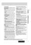 Page 45CQ-C7205U/C7105U
Español
47
Información de seguridad
Precaución
Cuando manipule esta unidad siga las precau-
ciones siguientes.
❑
Mantenga el volumen de sonido en un nivel apropi-
ado.
Mantenga el nivel de volumen lo suficientemente bajo como
para estar alerta de las condiciones de la ruta y tráfico mien-
tras conduce.
❑
No inserte ni se pille un dedo o la mano en la
unidad.
Para evitar heridas, no ponga la mano ni los dedos en las
partes móviles ni en la ranura del disco. Vigile especialmente
a los...