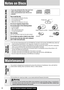 Page 38CQ-C7403U/C7303U/C7203U/C7103U38
Notes on Discs
How to hold the disc
¡Do not touch the underside of the disc.
¡Do not scratch on the disc.
¡Do not bend the disc.
¡When not in use, keep disc in the case.
Do not use irregularly shaped discs.
Do not leave discs in the following places:
¡In direct sunlight
¡Near car heaters
¡Dirty, dusty and damp areas
¡On seats and dashboards
Disc cleaning
Use a dry, soft cloth to wipe from the center outward.
Do not attach any seals or labels to your discs.
Do not write on...