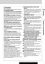 Page 41Français
41
Informations sur la sécurité
CQ-C7403U/C7303U/C7203U/C7103U
Précaution
Lors de l’utilisation de cet appareil, observer
les précautions suivantes.
❑
Le volume sonore doit rester à un niveau approprié.
Le niveau sonore doit être suffisamment bas pour pouvoir
tenir compte des conditions de la route et de circulation pen-
dant la conduite.
❑
Ne pas introduire ni ne permettre à votre main ou
vos doigts d’être pris par l’unité.
Pour éviter tout risque de blessure, ne pas se faire prendre la
main ou...