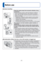 Page 4- 4 -
Before use
 
■Camera handling
Keep the camera away from excessive vibration, force, 
or pressure.
 
●Avoid using the camera under the following conditions, 
which may damage the lens, LCD monitor, or camera 
body. This may also cause the camera to malfunction or 
prevent recording.
 • Dropping or hitting the camera against a hard surface
 • Sitting down with the camera in your pants pocket or forcing it into a full bag
 • Adding accessories to the camera strap
 • Pushing with excessive force on the...