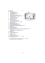 Page 119- 119 -
Others
∫In playback
1 Playback Mode  (P86)
2 Recording Quality  (P73)
3 Protected picture  (P100)
4 Favorites  (P97)
5 Date/Text stamped display  (P85, 93)
Cable disconnection warning icon  (P110)
6 Color Mode  (P83)
7 Motion picture playback  (P31)
8 Number of prints  (P98)
9 Picture Size (P72)
10 Battery indication  (P10)
11 Picture number/Total pictures
Elapsed playback time
¢1 (P31) :
12 Power LCD  (P38)
13 Beauty Retouch  (P103)
14 Recording Mode selection  (P21)
15 Playback Mode selection...