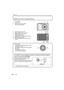 Page 10VQT1W6510
Before Use
Names of the Components
1 Flash (P38)
2 Lens (P92)
3 Self-timer indicator (P42)AF assist lamp (P67)
4 LCD monitor (P37, 90)
5 Status indicator (P15, 23, 27)
6 [MENU/SET] button (P17)
7 [DISP.] button (P37)
8 [Q.MENU] (P21)/Delete (P35) button
9 [MODE] button (P26)
10 [REC]/[PLAYBACK] selector switch  (P18)
11 Slide switch A: 3 /Exposure compensation (P43)/
Auto bracket (P44)
B : 4 /Macro mode (P41)/AF tracking 
(P29, 64)
C : 2 /Self-timer (P42)
D : 1 /Flash setting (P38)
• The slide...