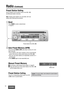 Page 10LOUD
MUTE
SCAN MODE
BANDTUNE
SEEK
ILL
PWRALMCLK
CQ-5335U
DISC CD SCAN RPT RDM
APM DISP
VOLSEL / SATPUSH
BASS/TREB/BAL/FADER6 5 4 3 2 1BAND6 5 4 3 2 1
CQ-5335U10
Radio(Continued)
Preset buttons from [1]to[6]
Preset Station Setting
Up to 6 stations can be saved in each of the FM1, FM2
and AM preset station memories.
Note:Existing saved stations are overwritten with new
stations after following this procedure.
Caution:To ensure safety, never attempt to preset stations
while you are driving.blinks once
Band...