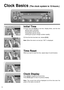 Page 1615
5500UFEW
l
k
Clock Basics (The clock system is 12-hours.)
Initial Time
Press and hold [CLK]to set time. Display blinks, and the time
setting mode is activated.
Press 
[i i]to set the hour.
Press 
[j j]to set the minute.
(Hold 
[i i]or [j j]to change numbers rapidly.)
Once the time has been set, release [CLK].
Note:When the clock is not set yet, SET is displayed.
Time Reset
When you want to reset the time, repeat steps and above.
Clock Display
Press [CLK]to display the current time.
Press...