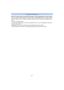 Page 97- 97 -
Connecting to other equipment
∫If the TV, Blu-ray disc recorder, DVD recorder or other equipment has an SD card slot
Insert the card into the SD card slot. (Always connect the dedicated adaptor. The device will not 
operate properly if only the adaptor is inserted.  Always insert the card into the adaptor before 
use.)
•
Photos can be played back.
•In some cases, panorama pictures cannot be played back. Also, auto-scroll playback of panorama 
pictures may not work.
•Depending on the TV model,...