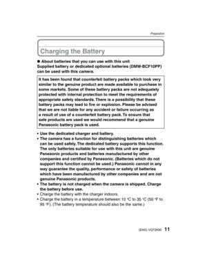 Page 1111(ENG) VQT2K90
Preparation
Charging the Battery
 