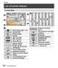 Page 5454
Others
SQT1380 (ENG)
   
List of monitor displays
 
  
Recording mode (→21)
   Custom Set
   [Photo Style]
   [Flash]
 
  60p 
[Rec Format]/
[Rec Quality]
 
  [Snap Movie]
 
  [Aspect Ratio]/
  [Picture Size]
 
  Image size (Panorama 
Shot Mode)
 
  Picture effect (Filter) 
adjustment display
  EXPS  Types of picture effects 
(Filter)
 
  Card (displayed only 
during recording)
  XXhXXmXXs 
Elapsed recording 
time1
   Simultaneous recording 
indicator
 
  [Peaking]
   [Highlight Shadow]...