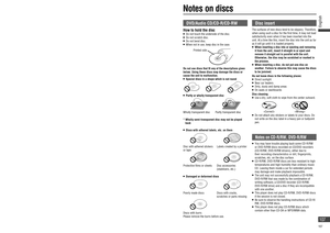Page 107Caution on cleaning
Your product is designed and manufactured to ensure 
a minimum of maintenance. Use a dry soft cloth for 
routine exterior cleaning. Never use benzine, thinner or 
other solvents.
Note:
   If water drops or similar wet substances get inside 
the monitor, it may cause a malfunction.
   Since there is the possibility of water drops getting 
inside of the unit, do not directly apply cleanser to the 
surface.
   Do not scratch the screen with your nails or other 
hard objects. The...