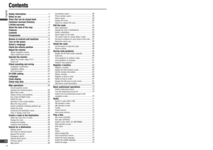 Page 14Contents
Car navigation 
unitQuick Reference 
Guidebook
(YEFM262812)Operating 
Instructions 
(YEFM285972)
System Upgrade 
Guidebook 
(YEFM285973)Installation 
Instructions 
(YEFM294342)
Owner 
Information Card
(YEFM07481)
Qty: 1
Instruction kit
Qty: 1
Installation hardware (screws, cords, etc.)
(
Installation Instructions)
Note:
   The number in parentheses underneath each accessory part name is the part number for maintenance and service.    Accessories and their parts numbers are subject to modi...