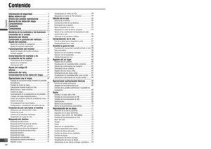 Page 12Contenido
Unidad de 
navegación para 
automóvilGuía de 
referencia 
rápida
 (YEFM262812)Manual de 
Instrucciones 
(YEFM285972)Guía de mejora 
del sistema 
(YEFM285973)Instrucciones 
de instalación 
(YEFM294342)Tarjeta de 
información del 
propietario
(YEFM07481)
Cant.: 1
Kit de instrucciones
Cant.: 1
Hardware de instalación (tornillos, cables, etc.)
(
Instrucciones de instalación)
Nota:
   El número que aparece entre paréntesis debajo de cada nombre de accesorio es el número de pieza para...