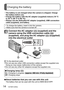 Page 1414   VQT4B72 (ENG)
Charging the battery
 •The battery is not charged when the camera is shipped. Charge 
the battery before use.
 •Charge the battery with the AC adaptor (supplied) indoors (10 °C 
to 30 °C (50 °F to 86 °F)).
 •Always use the dedicated AC adaptor (supplied), USB connection 
cable (supplied), and battery.
 • To charge the battery, insert it into the camera. • Make sure that the camera is turned off.
Connect the AC adaptor () (supplied) and the 
camera using the USB connection cable (
)...