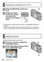 Page 2020   VQT4B72 (ENG)
Viewing your pictures [Normal Play]
Deleting pictures
Slide the REC/PLAY switch () 
to 
Drag your finger 
across the screen, 
and select the 
picture to be played 
back
 ●To play back a motion picture, touch  or press  after selecting a 
picture.
 ●You can print pictures by connecting a camera to your computer or 
printer, or by giving an SD card to a shop assistant at a photo shop.
Deleted pictures cannot be recovered.
Press [ / ] () to delete the 
displayed picture
Press  to select...