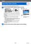 Page 31VQT4P14
Basics
Recording motion pictures
- 31 -
You can record motion pictures with audio (monaural).
Press the motion picture button to start recording
[Rec Format] (→107)/
[Rec Quality] (→107)
Elapsed recording 
timeRemaining recording 
time (approx.)
 ●Do not block the microphone when recording motion 
pictures.
 ●Immediately release the motion picture button after 
pressing it.
 ●You can also use zoom while recording motion 
pictures. 
 • The zoom speed will be slower than normal. • When using zoom...