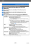 Page 241Wi-Fi
Transferring pictures automatically  [Smart Transfer]VQT4T08
- 241 -
Changing transfer destination and settings of pictures
Select [Wi-Fi Setup] from the [Wi-Fi] menu and press  
[MENU/SET]
Use cursor button to select [Smart Transfer] and press  
[MENU/SET]
Use cursor button to select [Set Destination] and press  
[MENU/SET]
Use cursor button to select an item and press [MENU/SET]
Item Description
[Destination] Change the transfer destination
[PC], [Cloud Sync. Service], [AV device]
 • If you are...