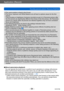 Page 94Application (Record)
Recording panorama pictures  [Panorama Shot] ModeVQT4T08
- 94 -
 ●The zoom position is fixed to the W end. ●The focus, exposure and White Balance are all fixed to optimal values for the first 
picture. 
If the focusing or brightness of pictures recorded as part of a Panorama picture after 
the first picture are significantly different from those of the first picture, the Panorama 
picture as a whole (when all pictures are stitched together) may not have consistent 
focus and...